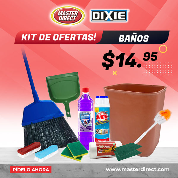 KIT DE ARTICULOS PARA  LIMPIEZA DE BAÑOS